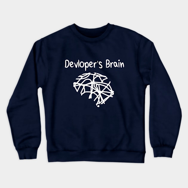 developer Brain Crewneck Sweatshirt by AYN Store 